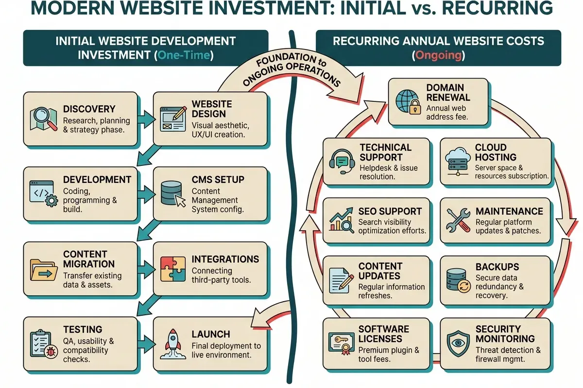 Ilustrasi biaya tersembunyi dalam proyek website perusahaan